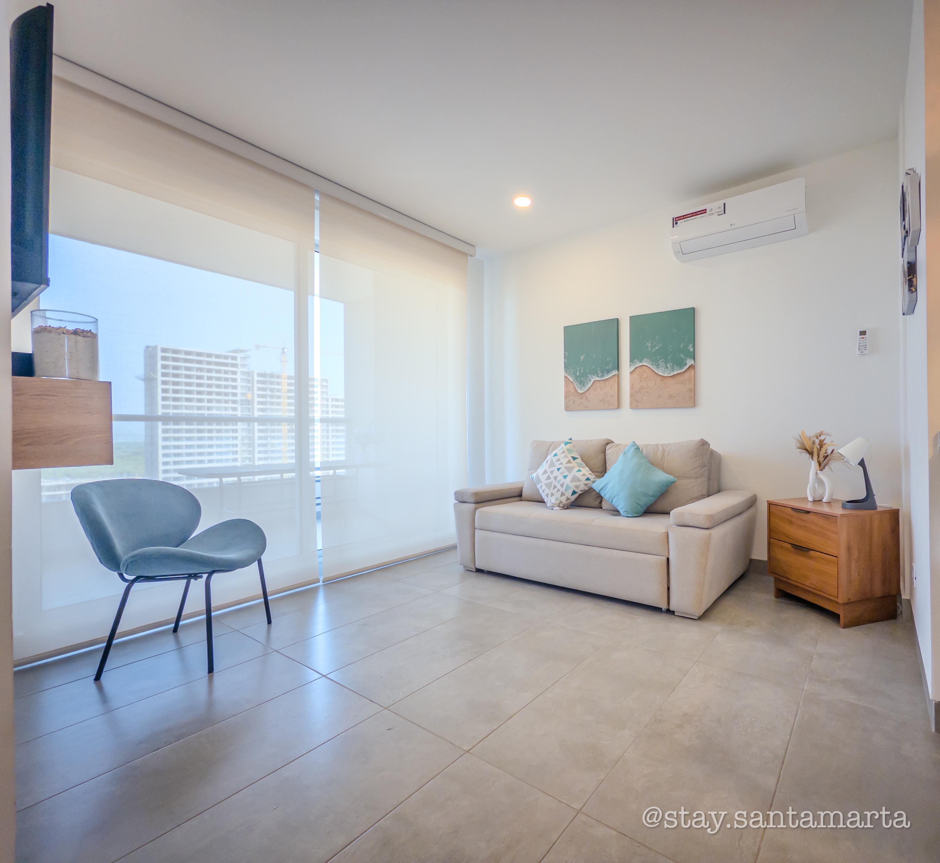 Apto con Vista al Mar | Piscinas | Playa 200 m | WIFI | A/C - foto 1 en Santa Marina, Santa Marta
